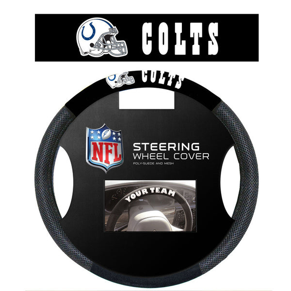 Indianapolis Colts poly Suede steering Wheel Cover - Sports Nut Emporium
