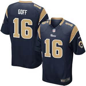 Jared Goff Navy Blue Los Angeles Rams  Men's Stitched NFL Elite Jersey - Sports Nut Emporium