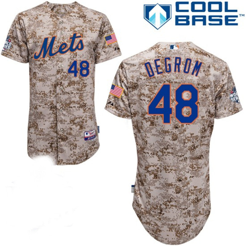 Jacob DeGrom New York Mets Cool Base Camo Jersey