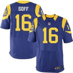 Jared Goff Los Angeles Rams Blue Alternitive Men's Stitched Elite Jersey - Sports Nut Emporium