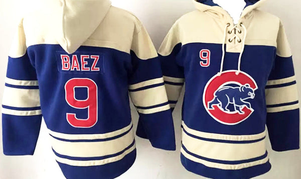 Javier Baez  Chicago Cubs blue pullover hoodie - Sports Nut Emporium