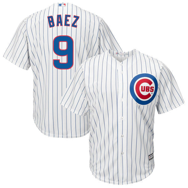 Javier Baez Men's Chicago Cubs  Majestic White Home Cool Base Player Jersey - Sports Nut Emporium