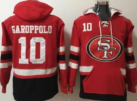 Jimmy Garoppolo San Fransisco 49ers front pocket pullover hoodie - Sports Nut Emporium