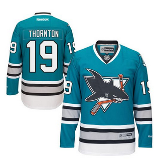 San Jose Sharks #19 Joe Thornton Teal 25th Anniversary Stitched NHL Jersey - Sports Nut Emporium
