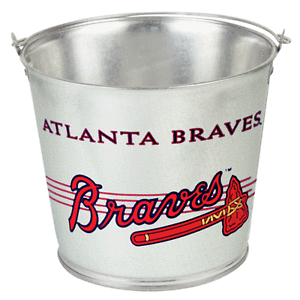 Atlanta Braves galvanized pail - Sports Nut Emporium