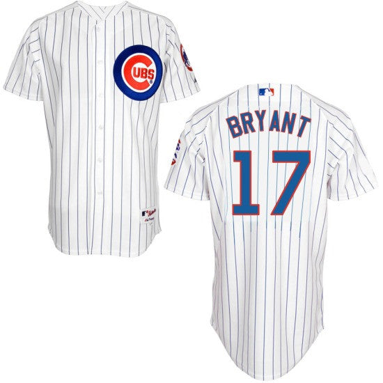 Kris Bryant  Men's Chicago Cubs Majestic Home White/Royal Flex Base Authentic Collection Jersey - Sports Nut Emporium