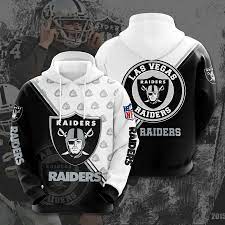 Las Vegas Raiders 3D design light weight pullover hoodie
