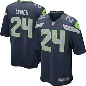 Marshawn Lynch Steel Blue # 24 Seattle Seahawks Men's Stitched NFL Nike Elite - Sports Nut Emporium