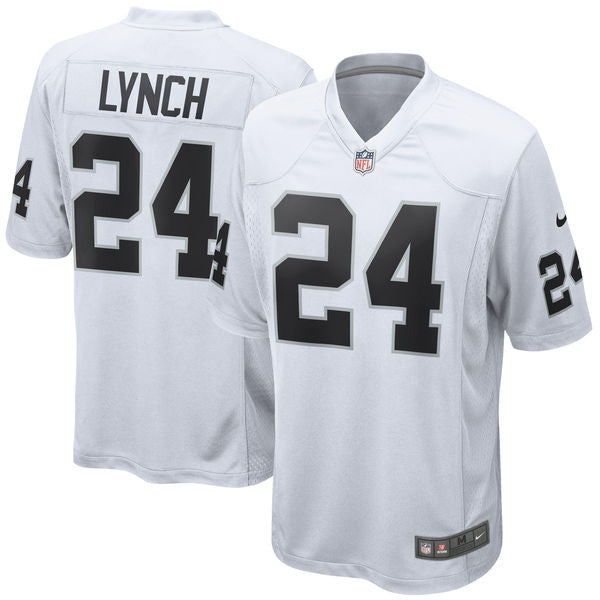 Men's Oakland Athletics Marshawn Lynch Majestic White NFL x MLB Crossover  Cool Base Player Jersey