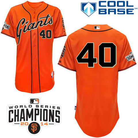 Madison Bumgarner Cool base  San Fransisco Giants Orange jersey - Sports Nut Emporium