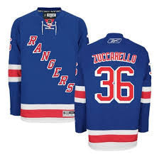 Mens Mats Zuccarello New York Rangers Reebok Blue Premium Player Jersey - Sports Nut Emporium