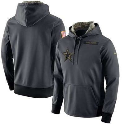 Dallas Cowboys 2017 Men's  Nike Anthracite Salute to Service Player Performance Hoodie - Sports Nut Emporium