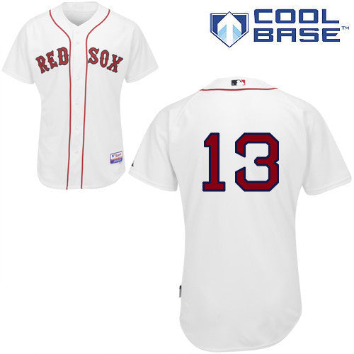 Men's Majestic Boston Red Sox #13 Hanley Ramirez Replica Red Alternate Home  Cool Base MLB Jersey