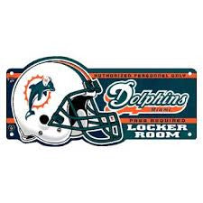 Miami Dolphins NFL Locker Room Sign - Sports Nut Emporium