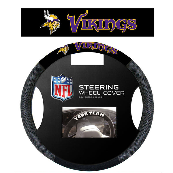 Minnesota Vikings Poly Suede Steering Wheel Cover - Sports Nut Emporium