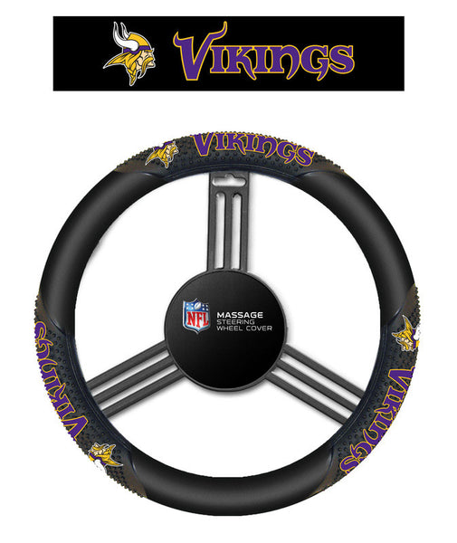Minnesota Vikings Massage Grip Steering Wheel Cover - Sports Nut Emporium