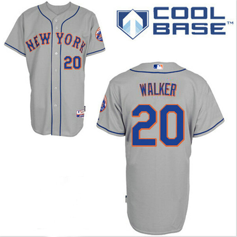 Neil Walker New York Mets Grey cool Base jersey