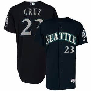 Nelson Cruz #23 Seattle Mariners  Navy Blue Cool Base Stitched MLB Jersey - Sports Nut Emporium