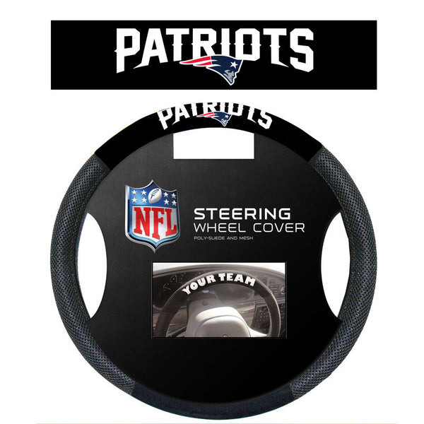 New England patriots poly Suede Steering Wheel Cover - Sports Nut Emporium