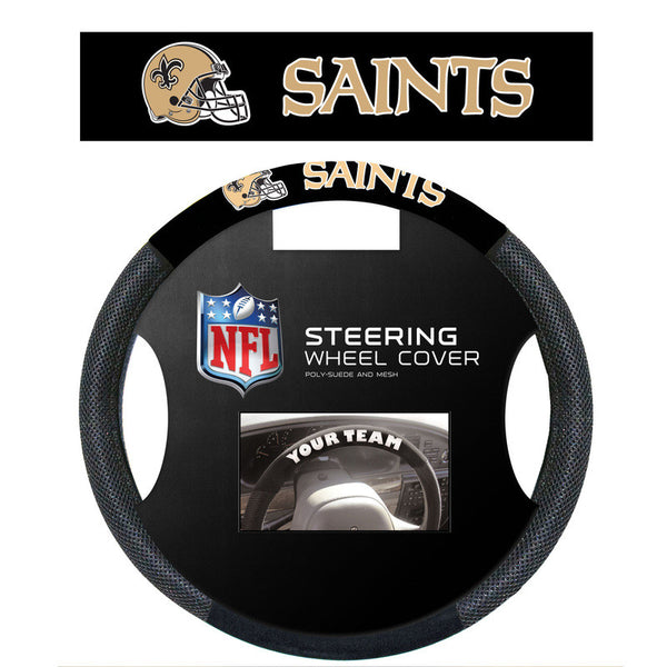 New Orleans saints poly Suede Steering Wheel Cover - Sports Nut Emporium
