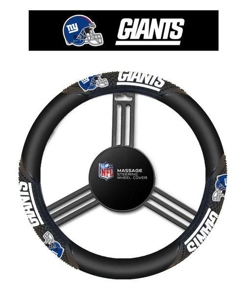 New York Giants Massage Grip Steering wheel Cover - Sports Nut Emporium