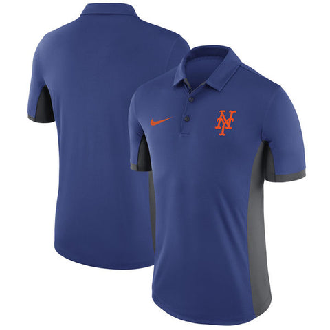New York Mets Mens Nike Franchise  Royal Blue Collared Polo - Sports Nut Emporium