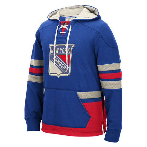 New York Rangers Hockey style Blue Front Pocket pullover hoodie - Sports Nut Emporium