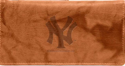 New York Yankees Leather Checkbook Cover - Sports Nut Emporium
