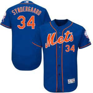 Noah Syndegaard New York Mets Blue Jersey - Sports Nut Emporium