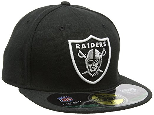 Oakland Raiders New Era Black 59FIFTY Fitted Hat