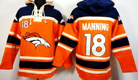 Payton Manning Orange Sawyer Hooded Sweatshirt NFL Hoodie - Sports Nut Emporium
