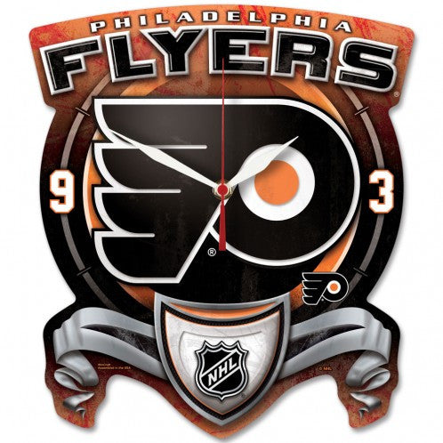Philadelphia Flyers High Def Plaque Style Wall Clock - Sports Nut Emporium