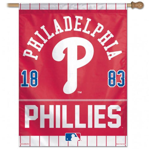 Philadelphia Phillies year of Inception Vertical Flag - Sports Nut Emporium