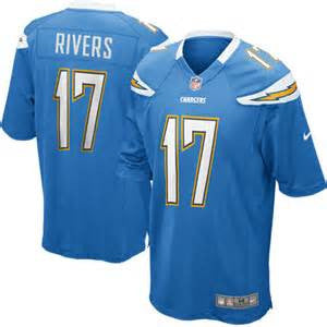 Phillip Rivers # 17 San Diego Chargers  Men's Stitched NFL Nike  Elite jersey (electric Blue) - Sports Nut Emporium