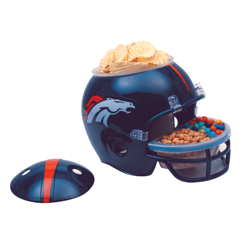 Denver Broncos snack helmet.