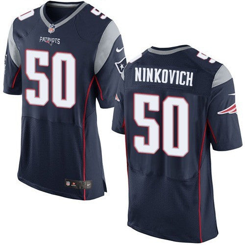 Rob Ninkovich New England Patriots # 50  Navy Blue Team Color Men's Stitched NFL Elite Jersey - Sports Nut Emporium