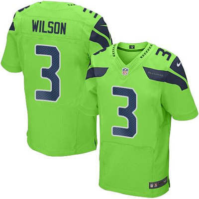 Russell Wilson Green Men's Stitched NFL Elite Rush Jersey