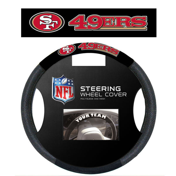 San Fransisco 49ers Poly Suede Steering Wheel Cover - Sports Nut Emporium