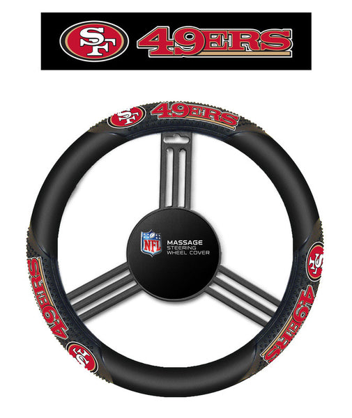 San Fransisco 49ers Massage Grip Steering Wheel Cover - Sports Nut Emporium