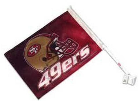 San Fransisco 49ers Car Flag - Sports Nut Emporium
