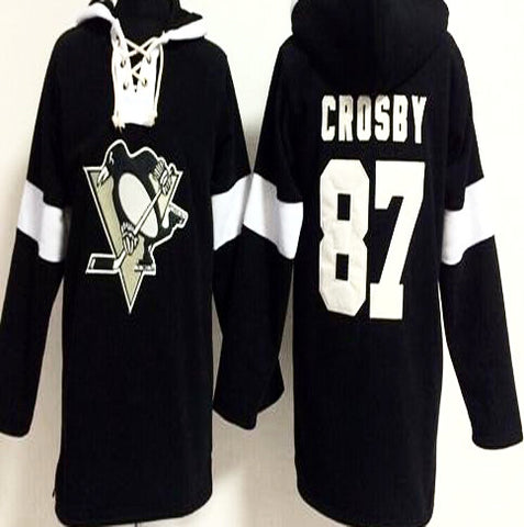 Sidney Crosby Penguins #87 Black NHL Pullover Hoodie - Sports Nut Emporium
