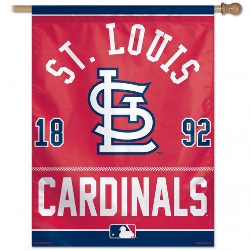 St Louis Cardinals Year of Inception Vertical Flag - Sports Nut Emporium