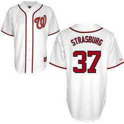Stephen Strasburg Washington Nationals #37 Stitched White MLB Jersey - Sports Nut Emporium
