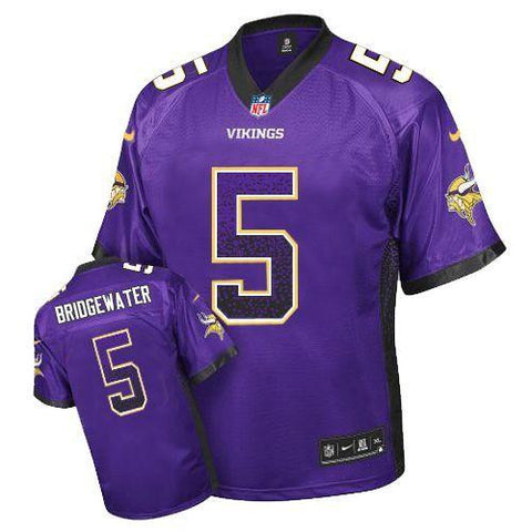 Teddy Bridgewater Purple  Men's Stitched NFL Elite Drift Fashion Jersey - Sports Nut Emporium