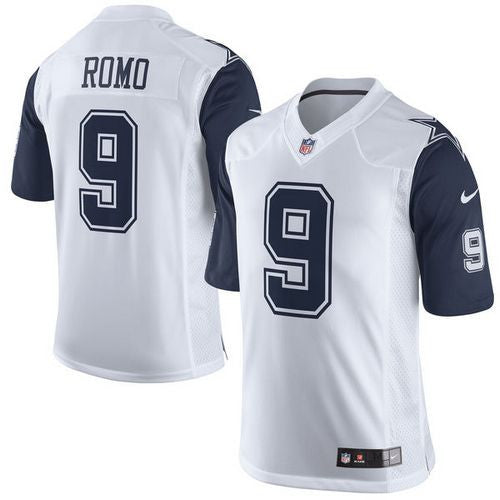 Tony Romo White Men's Stitched NFL Limited Rush Jersey - Sports Nut Emporium