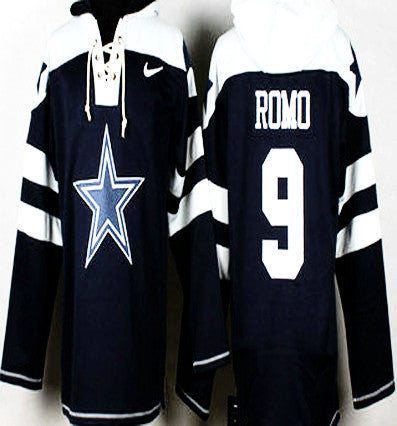 Tony Romo Dallas Cowboys Navy Blue  Pullover Hoodie - Sports Nut Emporium