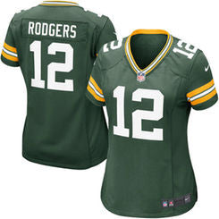 Aaron Rogers women's Green Bay Packers Green Jersey - Sports Nut Emporium