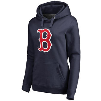 Boston Red Sox Womens  Navy Team Color Primary Logo Pullover Hoodie - Sports Nut Emporium