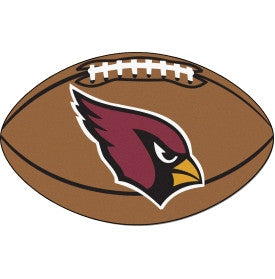 Arizona Cardinals football shaped rug - Sports Nut Emporium