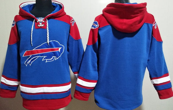 Buffalo Bills Team Blank Hockey Style Pullover Hoodie 